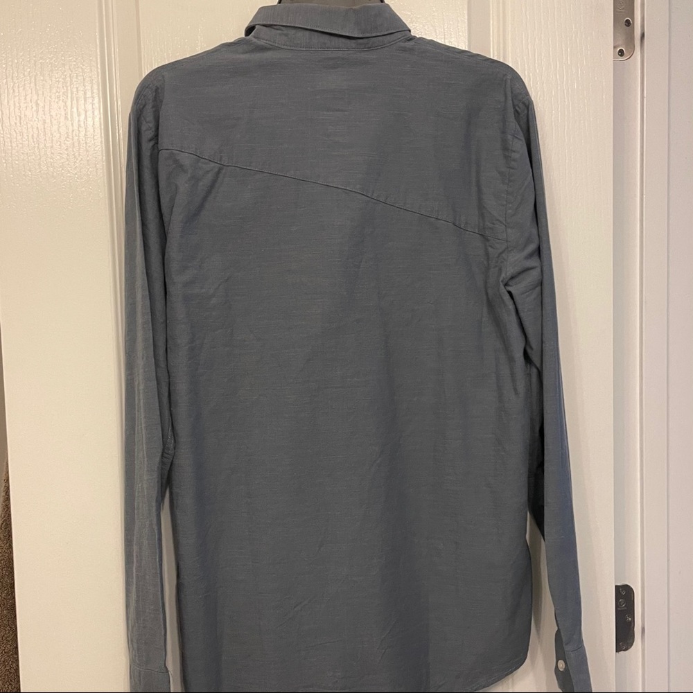 Men’s Volcom Pacsun Gray/Blue Long Sleeve Shirt - Picture 2 of 4